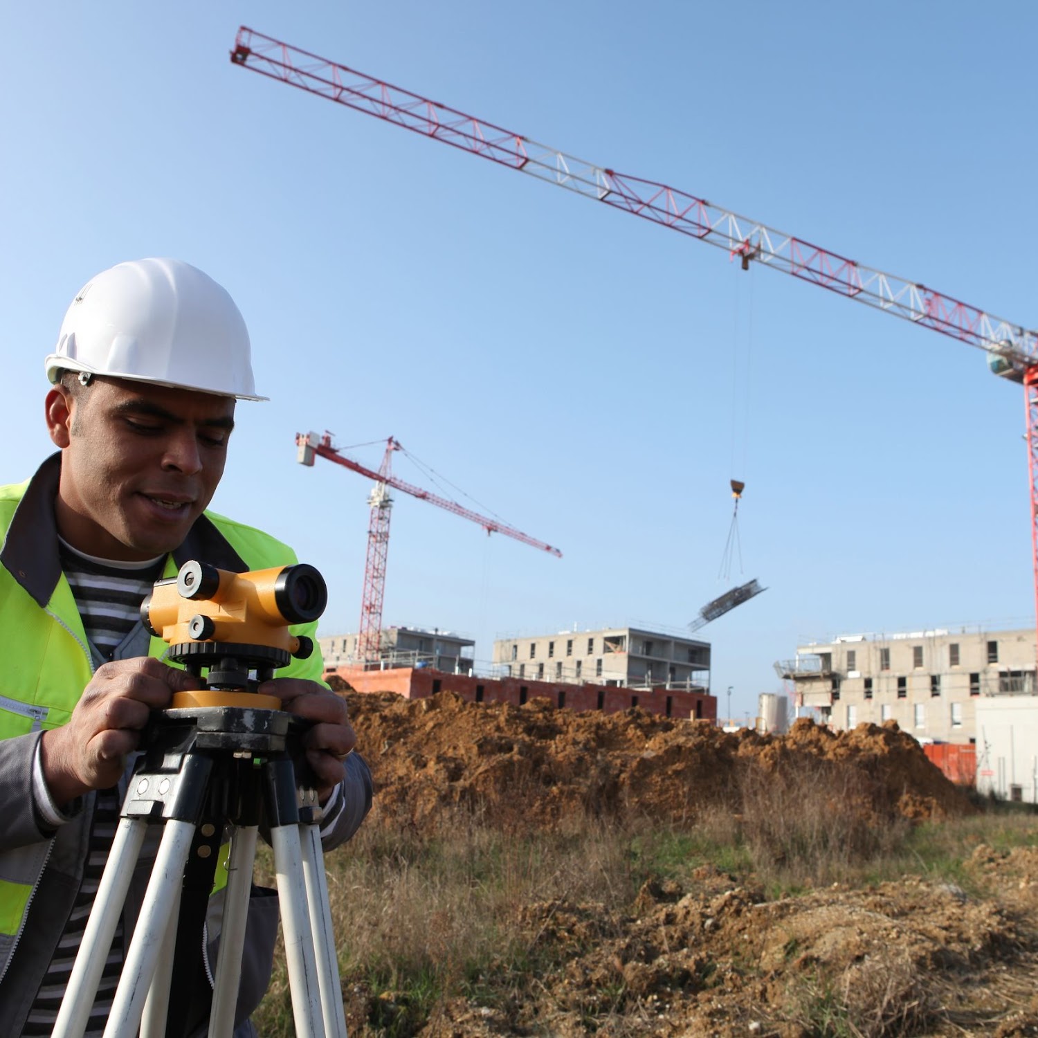 12218368 - a land surveyor using an altometer